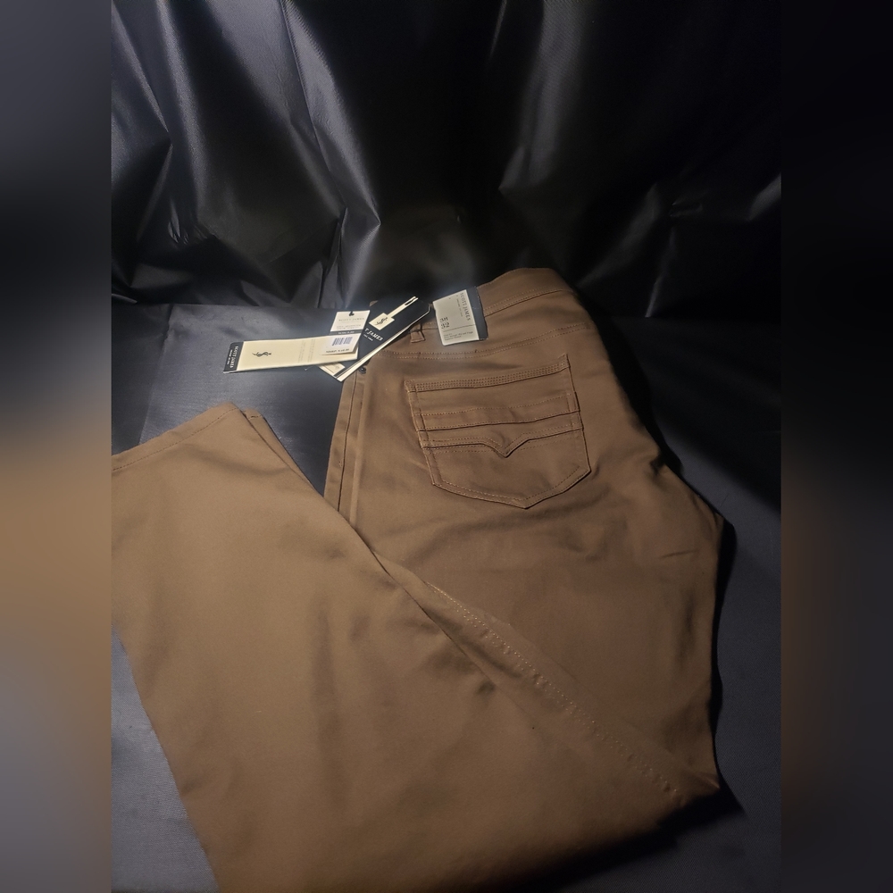 Scott James Brown Stretch Classic Fit Mens 38 x 32 Pants Jeans